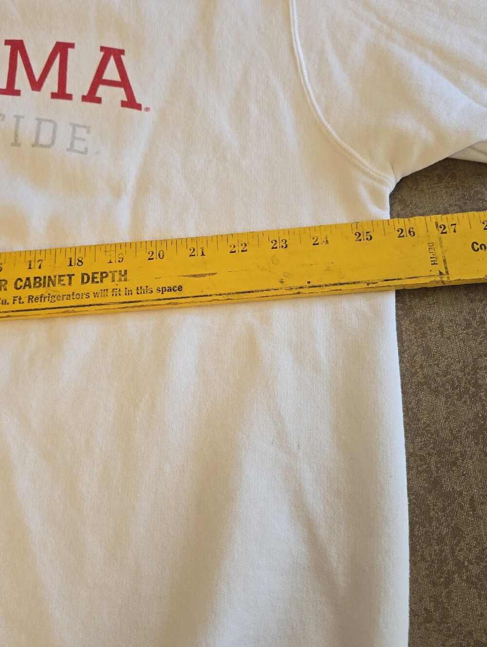 Vintage Champion White Alabama Crimson Tide Fleece Lined Sweatshirt Size XL - Picture 7 of 8